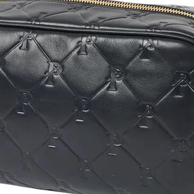 PALACE Leather Toiletry Bag Medium Size Unisex Midnight Blue-4