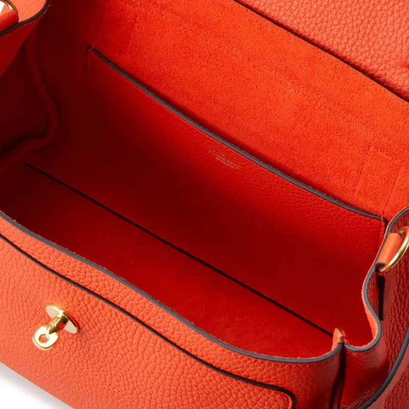 Mulberry Alexa Grained Leather Shoulder Bag Crossbody Bag Handbag Regular Women's Orange Red-4