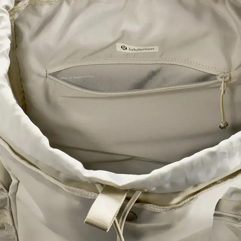 Lululemon Nylon Backpack Regular Unisex Bone Silver-3