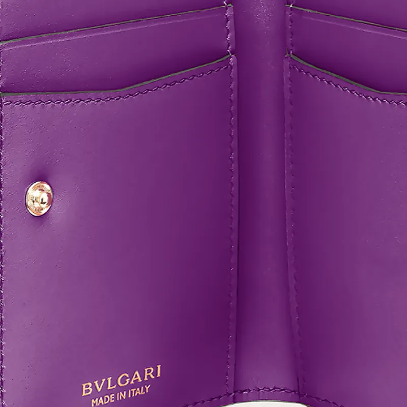 BVLGARI Serpenti Forever Calfskin Wallet Women's Blue-2
