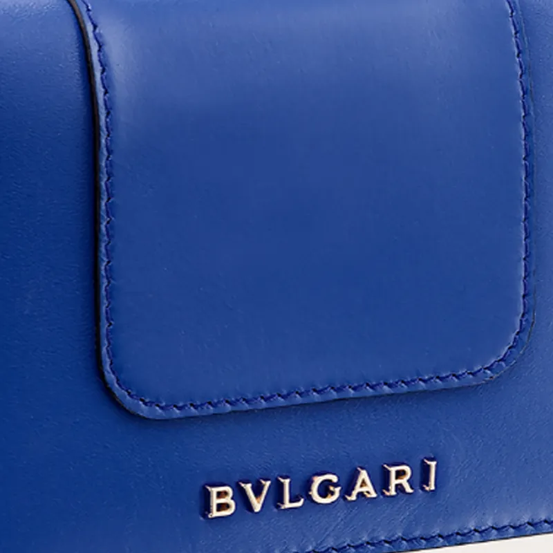 BVLGARI Serpenti Forever Calfskin Wallet Women's Blue-3