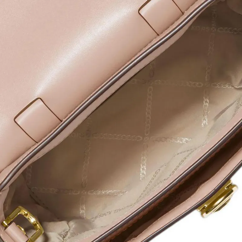 MICHAEL KORS Leather, Textile Satchel Bag, Crossbody Bag, Shoulder Bag Small Size Women's Pink-2