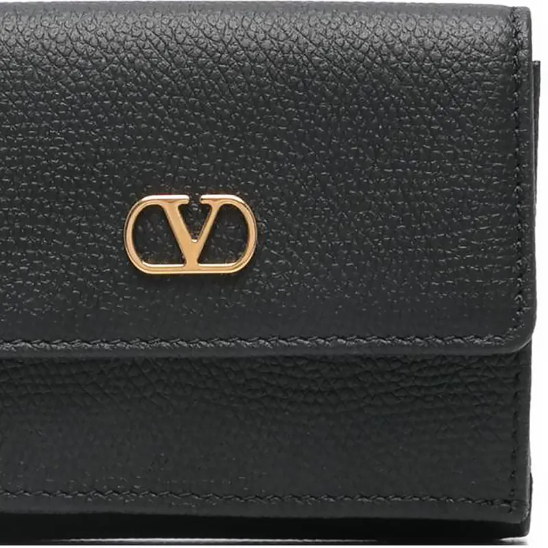 Valentino GARAVANI Leather Wallet Women's Black-2