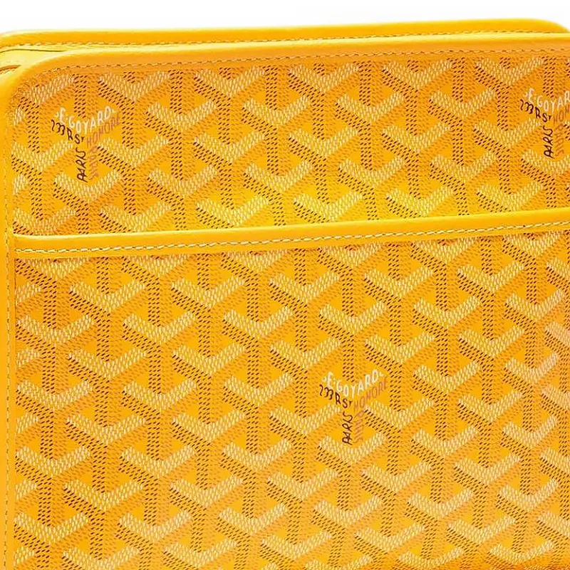 GOYARD JOUVENCE Canvas With Leather Travel Storage Bags Handheld Toiletry Bags Medium Size Unisex Yellow-4
