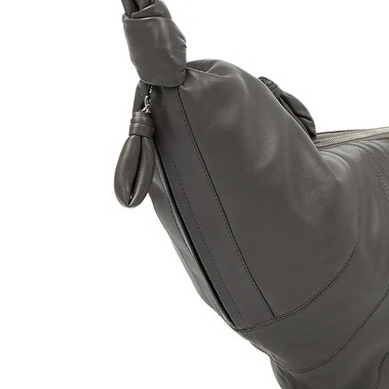 Lemaire Lambskin Shoulder Bag Large Size Women's Dark Brown-4