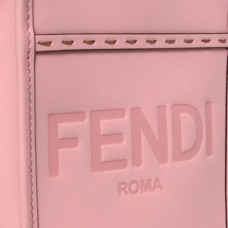 FENDI Sunshine Cow Leather Sunshine Bag Mini Tote Bag Shopping Bag Handbag Crossbody Bag Mini Women's Light Pink-3