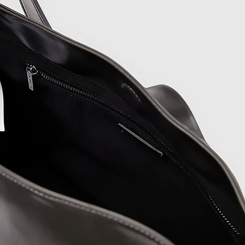 URBAN REVIVO Artificial Leather Shoulder Bag Medium Size Men's Black-3