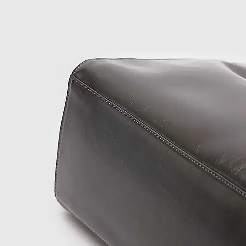 URBAN REVIVO Artificial Leather Shoulder Bag Medium Size Men's Black-4