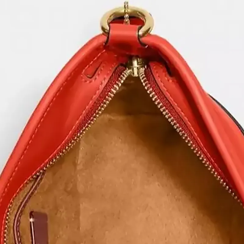 COACH TALI Cow Leather Bucket Bags Shoulder Bag Crossbody Bag Large Size Women's Orange Red-4