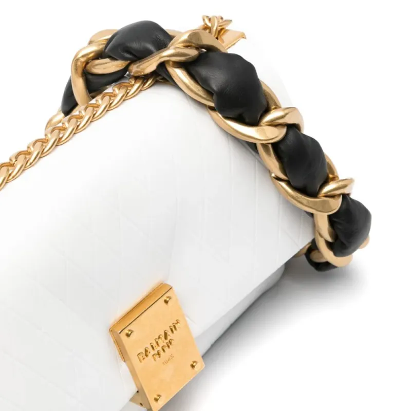 BALMAIN 1945 Small Quilted Shoulder Bag-3