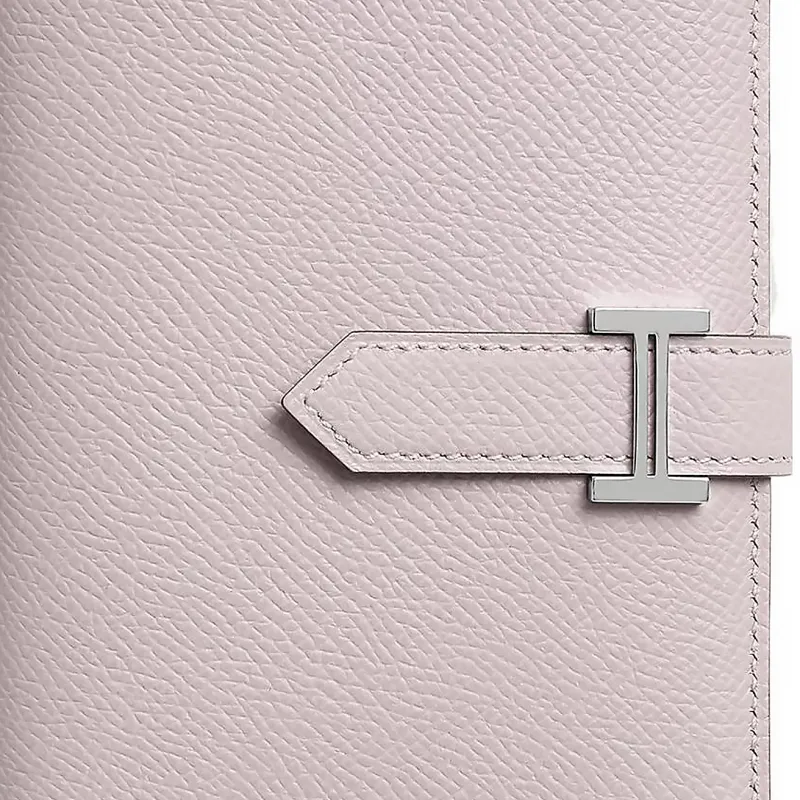 HERMES Bearn Epsom Calfskin Short Wallet Women's 09 Mauve Pale Dream Purple-3