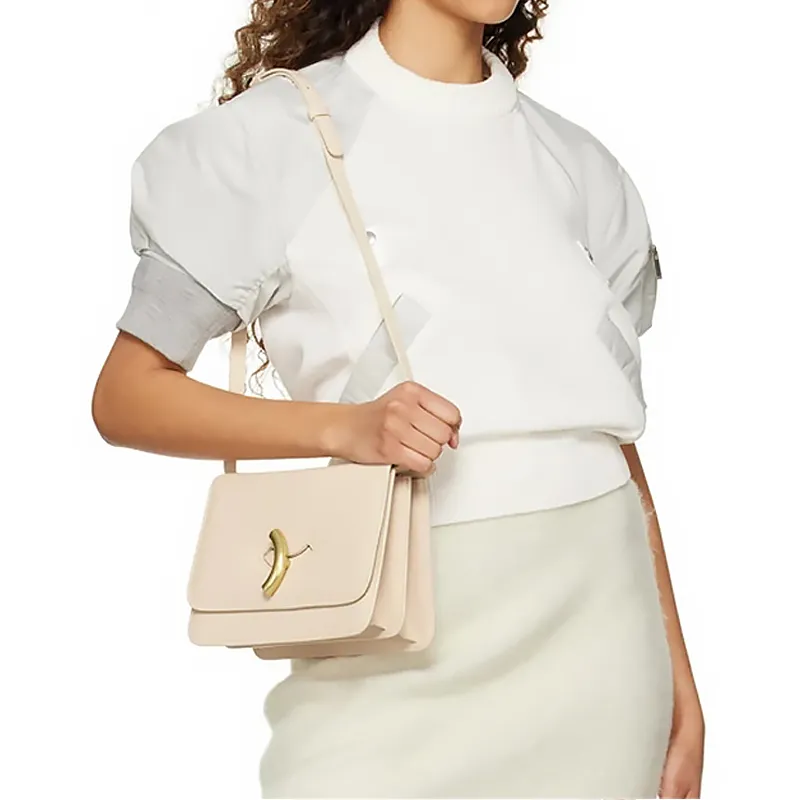 Little Liffner Cow Leather Shoulder Bag Small Size Women's Marble White-4