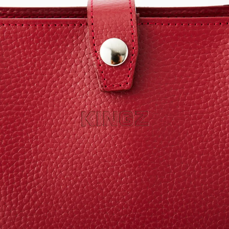 SAMANTHA THAVASA Cow Leather Tote Bag, Shopping Bag, Handbag, Shoulder Bag Regular Women's Red-4
