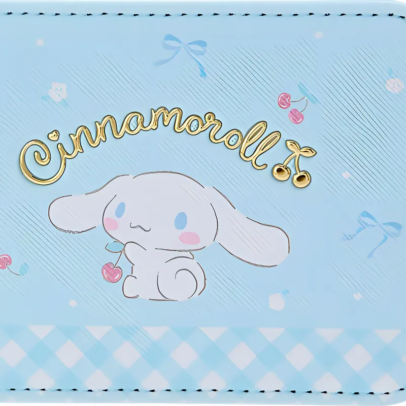 Sanrio PU Patch PVC Card Holder Women's Light Blue-4