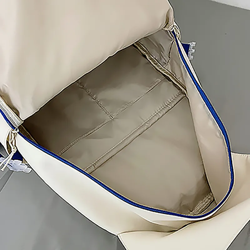 H YXIANG Nylon Backpack Regular Unisex White&Red/Red&Blue/Black-2
