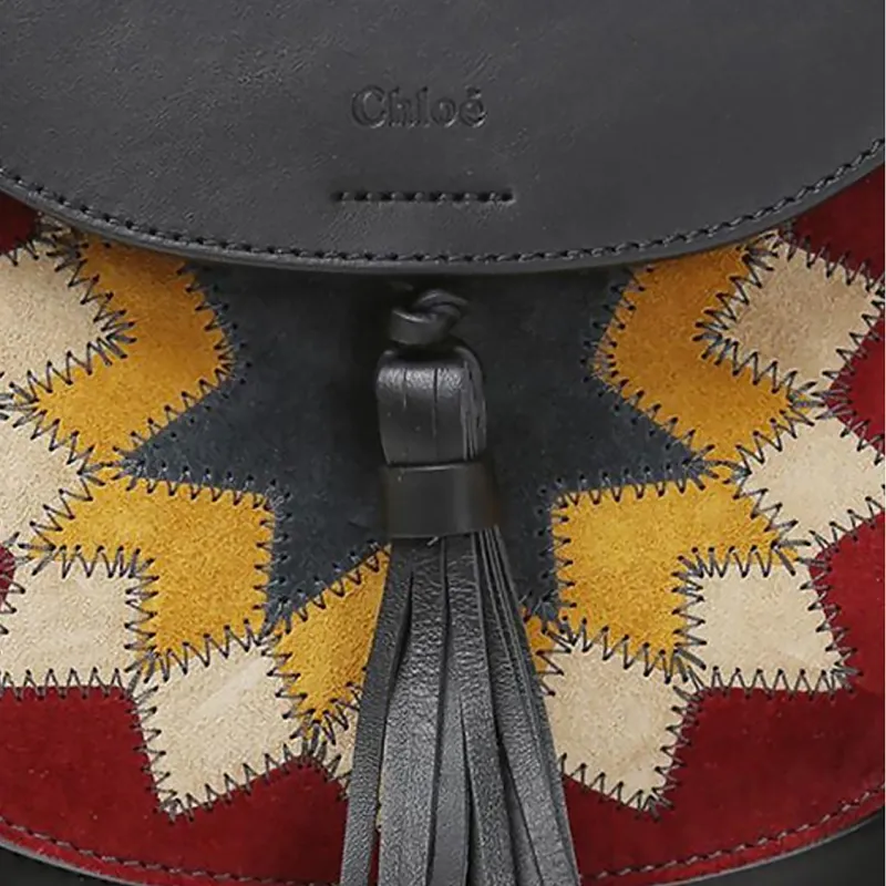 Chloe Chloé Bags Cow Leather Shoulder Bag Small Size Women's Black/Multicolor-4
