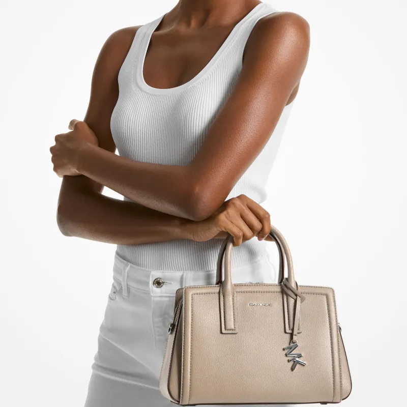 MICHAEL KORS Split Cow Leather One Shoulder Handbag Trumpets Women's Light Sand-4