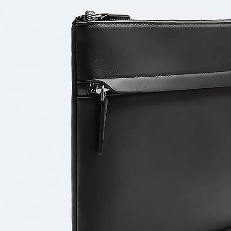 ZARA PU Polyurethane Envelope Bag Clutches Regular Men's Black-4