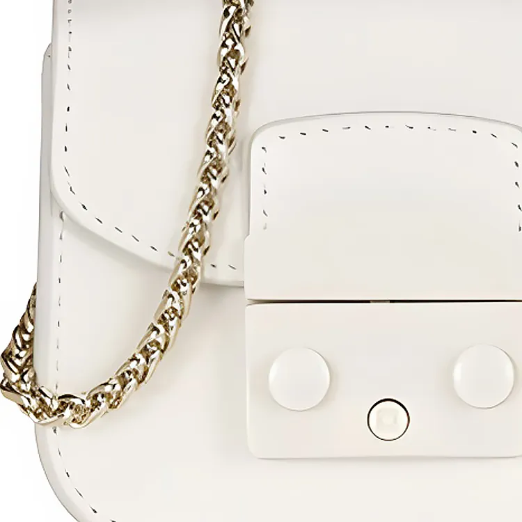 Furla Metropolis Collection Leather Crossbody Bag Mini Women's White-4