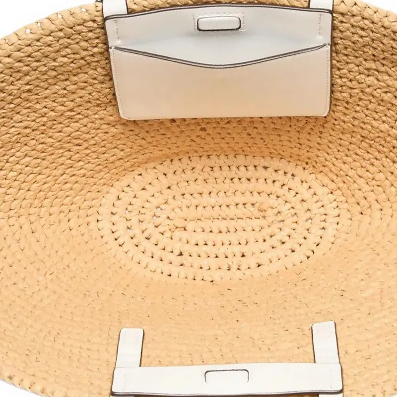 MICHAEL KORS Fabric Tote Bag, Shopping Bag, Shoulder Bag, Handbag Small Size Women's Natural & White-3