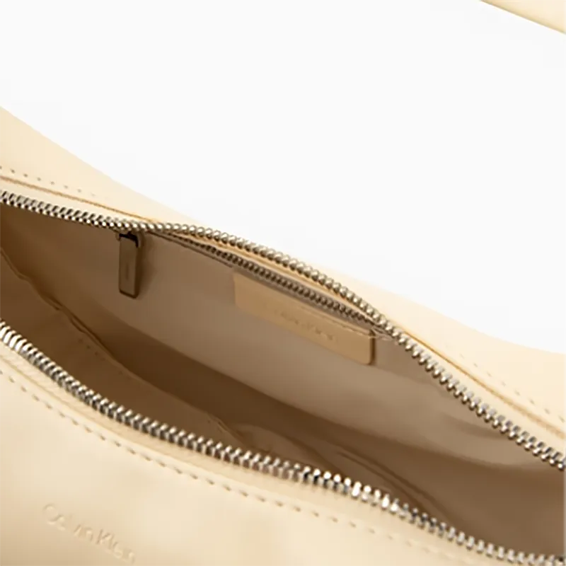 CALVIN KLEIN Synthetic Material Shoulder Bag Small Size Women's Vanilla White-4