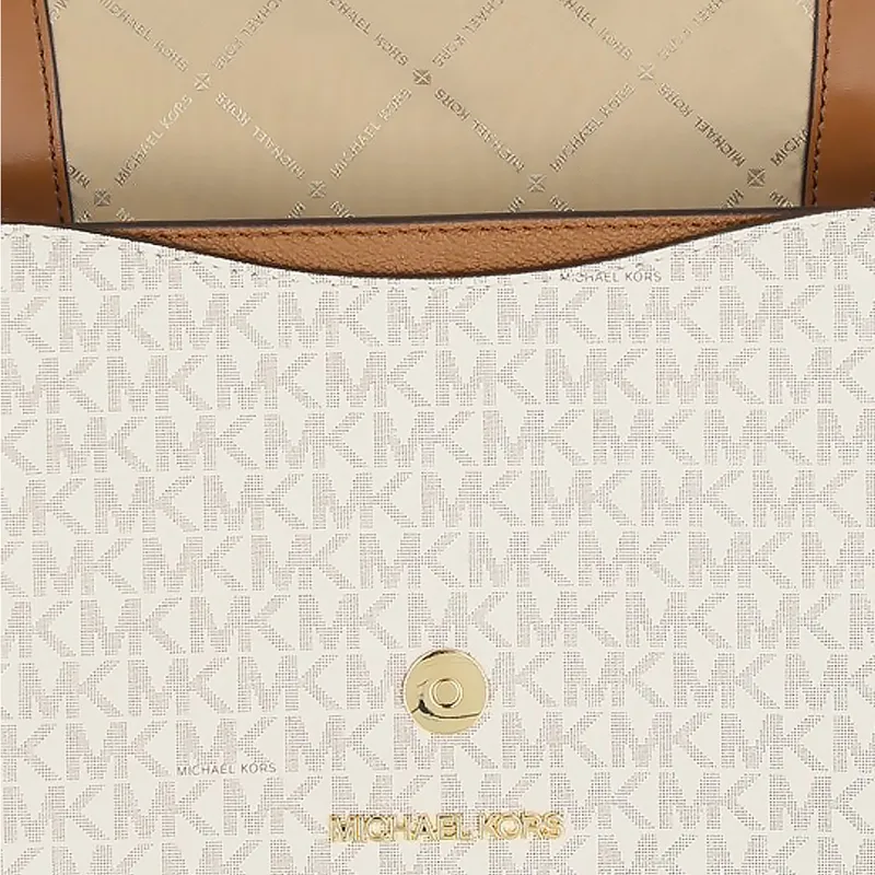 MICHAEL KORS MICHAEL KORS Handbag Collection Wanda PVC Crossbody Bag, Shoulder Bag Medium Size Women's Vanilla White-3