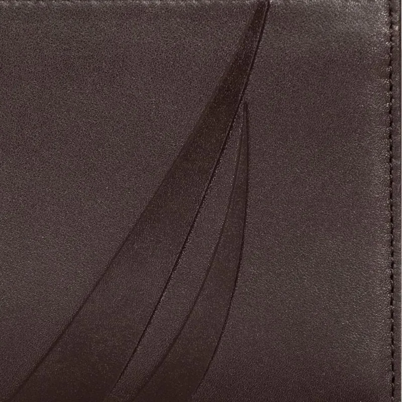 NAUTICA Leather Passport Clip Wallet Men's Brown-3