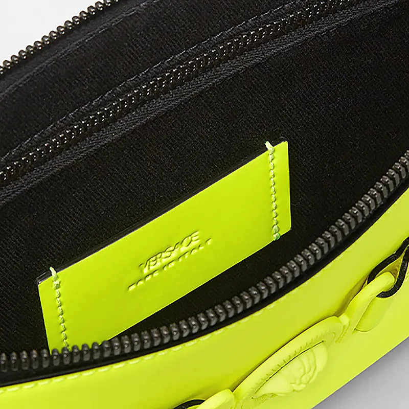 VERSACE Polyester Clutch Men's Yellow-3