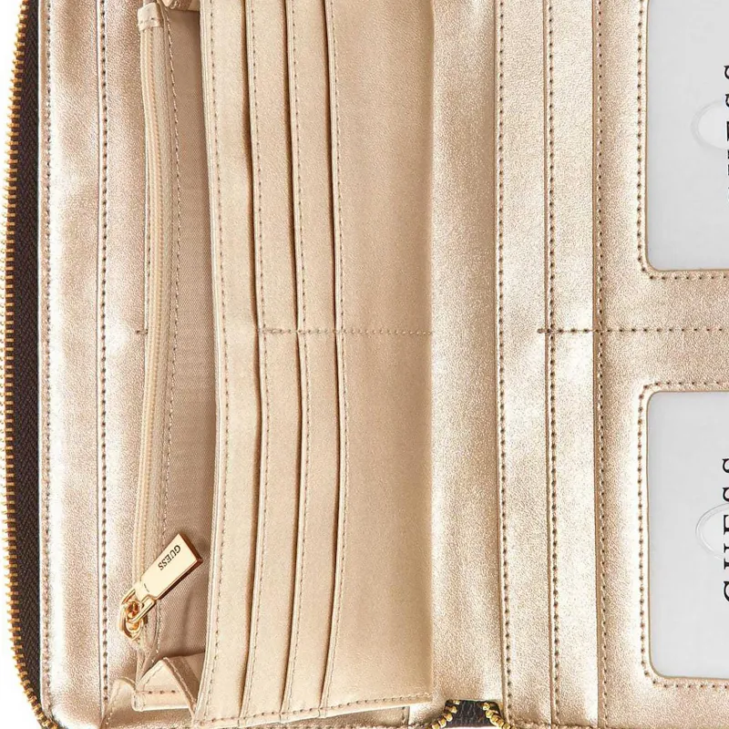 GUESS Artificial Leather Wallet Women's Beige-3