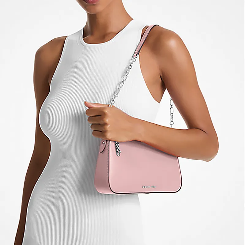 MICHAEL KORS Empire Cow Leather Shoulder Bag Medium Size Women's Light Pink-4