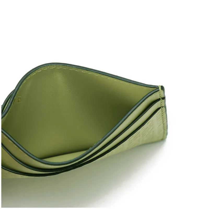 LOEWE Cow Leather Card Holder Card Holder Women's Avocado-4