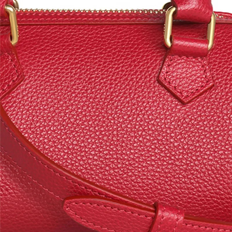 CELINE Cow Leather Shoulder Bag, Crossbody Bag, Handbag Mini Women's Candy Color, Red-4