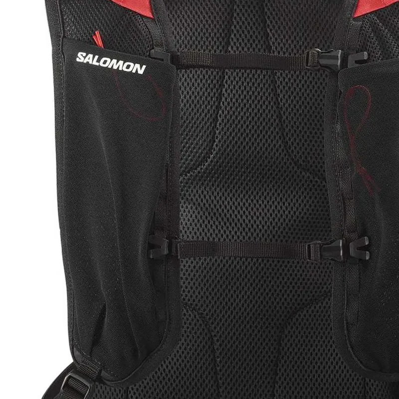 SALOMON 8L Mountaineering Double Shoulder Outdoor Bag Backpack Polyamide Black & White Unisex-2
