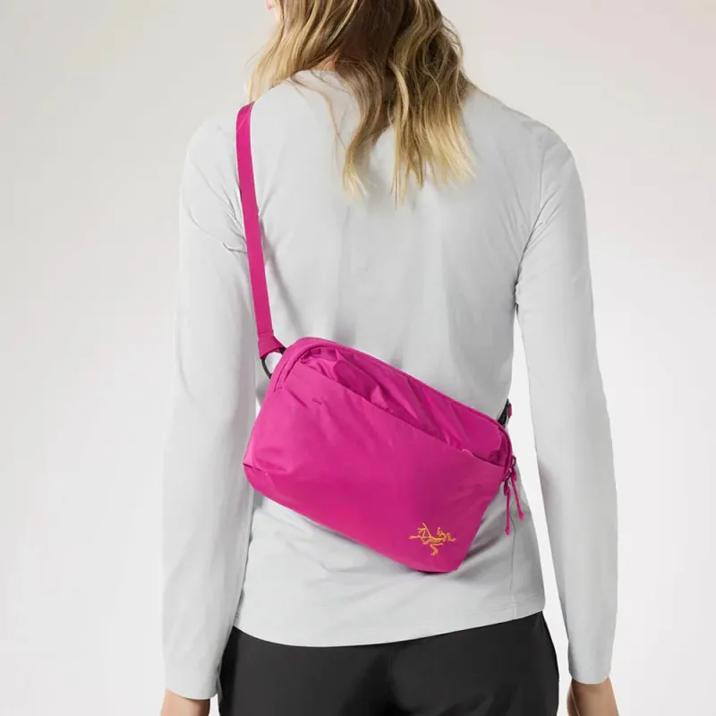 Arcteryx 6L One Shoulder Crossbody Outdoor Bag Polyamide Cishui Red & Edziza Orange Women's-4