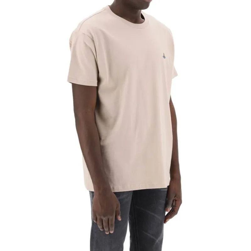 Vivienne Westwood Logo Embroidered Crewneck T Shirt-3