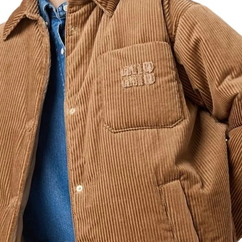 MIU MIU FW24 Down Jacket Women's Camel Brown-4