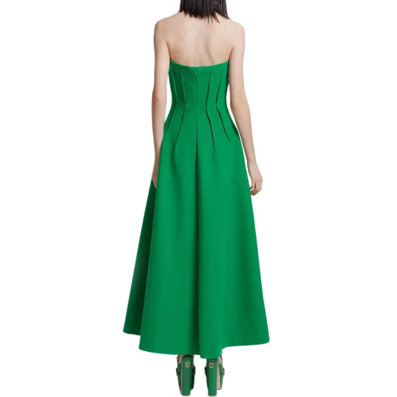 ELIE SAAB Inverted darts Strapless Dress-2