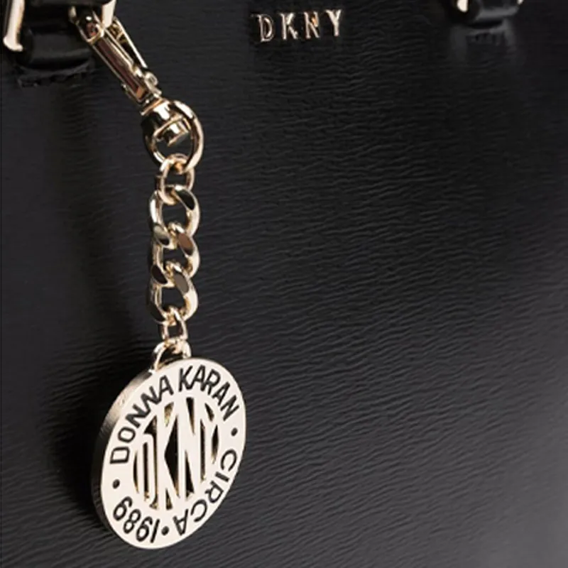 DKNY Leather Shoulder Bag Crossbody Bag Handbags Women's Black-3