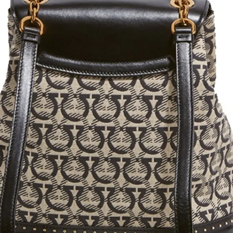 FERRAGAMO Cow Leather Shoulder Bag Backpack Women's Multicolor-5