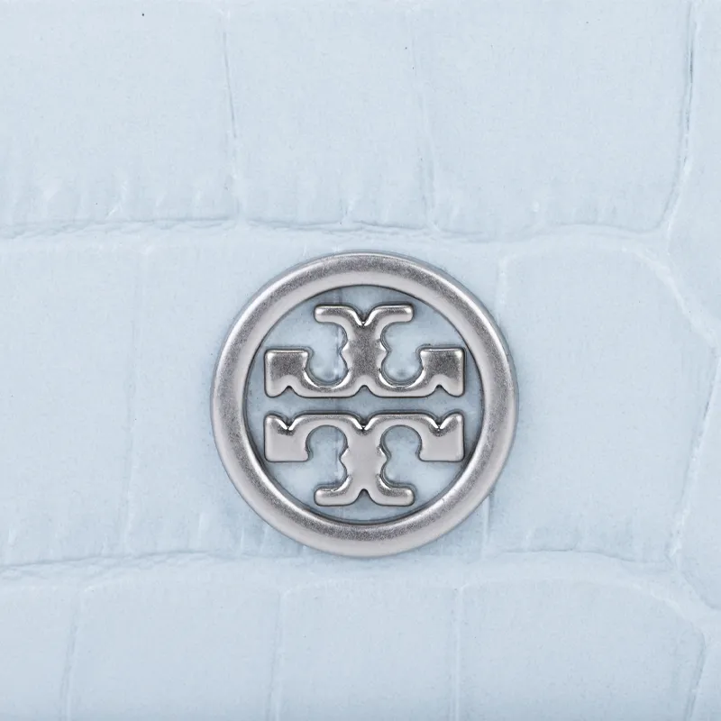 TORY BURCH Robinson Leather Card Holder Women's Blue-4