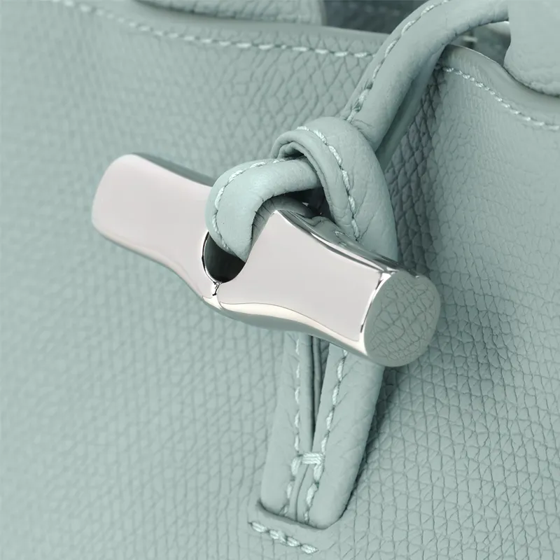 LONGCHAMP Le Roseau Calfskin Shoulder Bag, Crossbody Bag, Handbag Extra Small Women's Light Blue-4