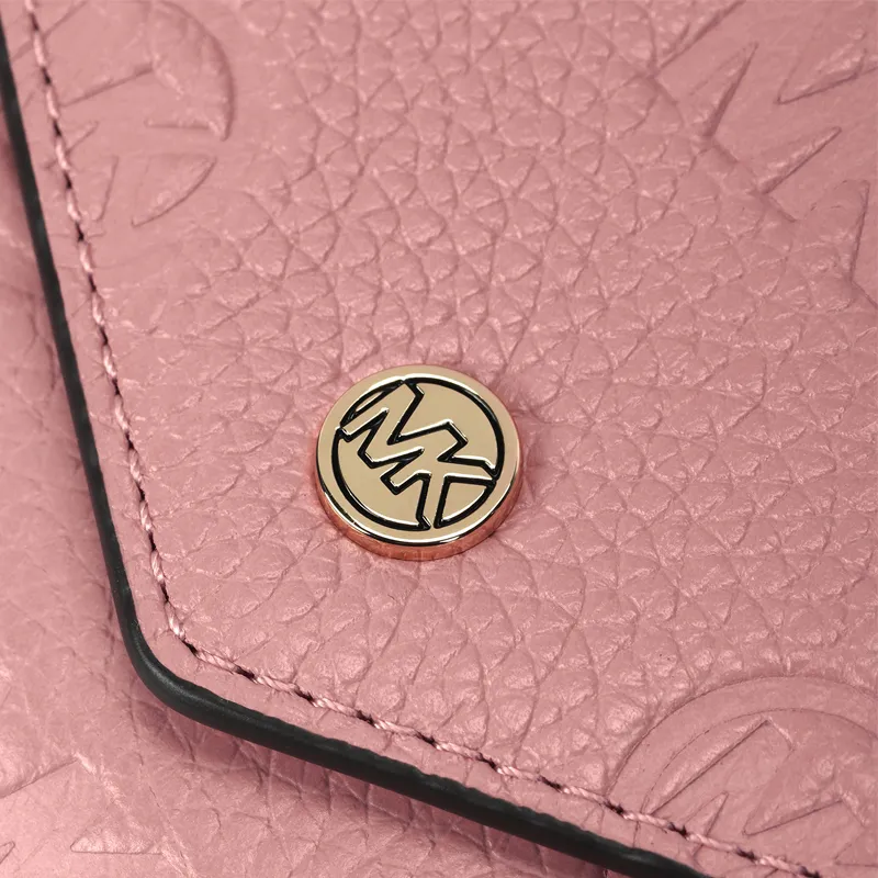 MICHAEL KORS Jet Set Travel Leather Wallet Large Size Women's Pink-4