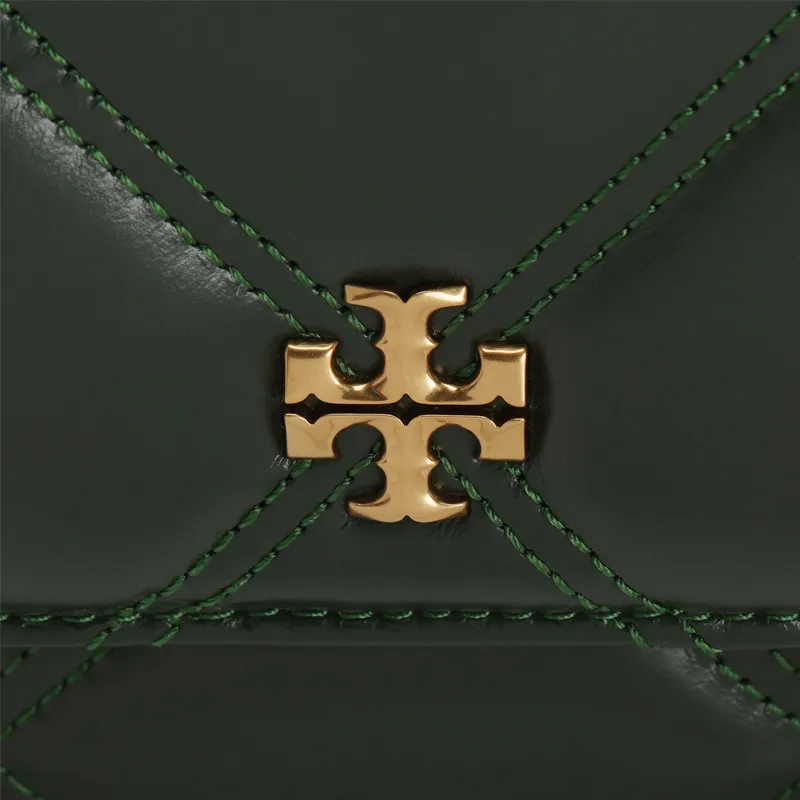 TORY BURCH Kira Nappa Leather Wallet, Shoulder Bag, Crossbody Bag, Handbag Mini Women's Basil Green-4