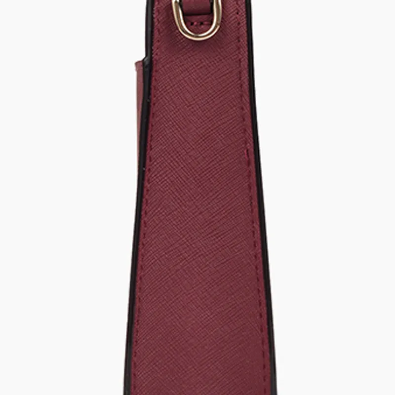 Kate Spade Cow Leather Clutch, Crossbody Bag Women's Maroon-5
