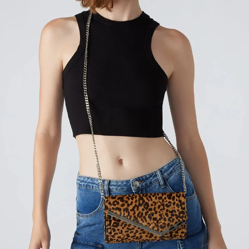 STEVE MADDEN Leather Clutch Regular Women's Leopard Print-6