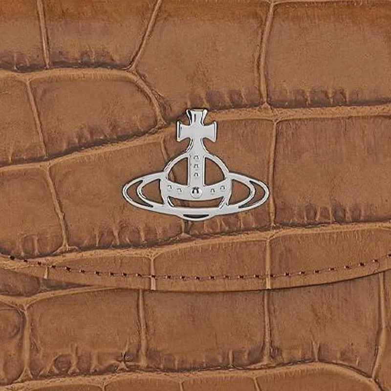 Vivienne Westwood Cow Leather Wallet Medium Size Women's Brown-3