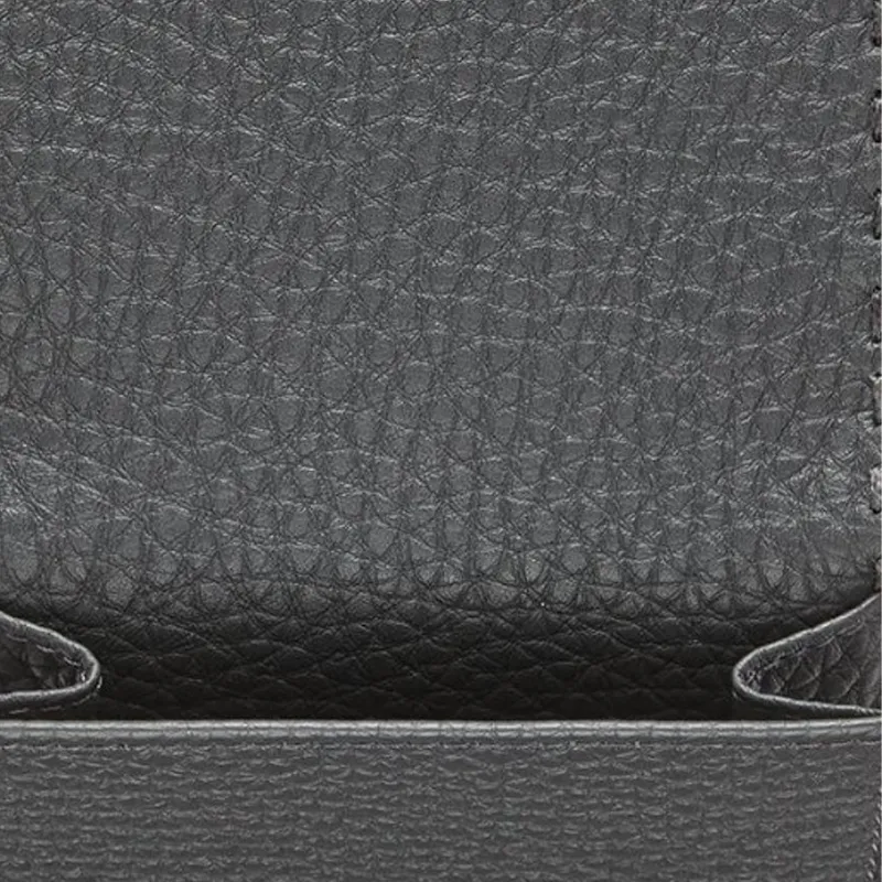 FENDI Leather Wallet Men's Gray-5