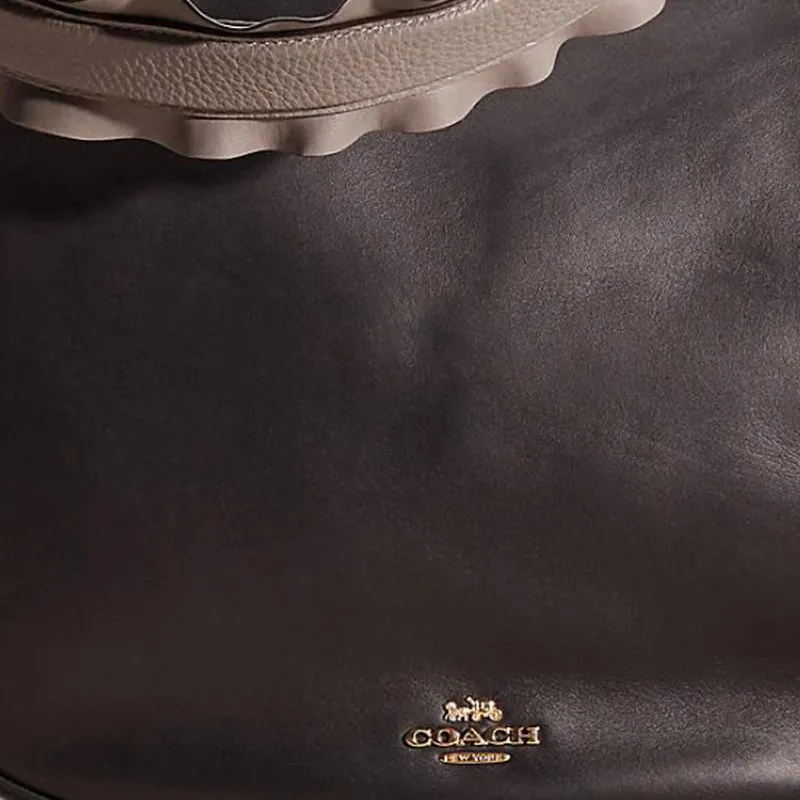 COACH Mae Glove Tanned Leather With Leather Handbag, Shoulder Bag, Crossbody Bag Large Size Women's Black-3