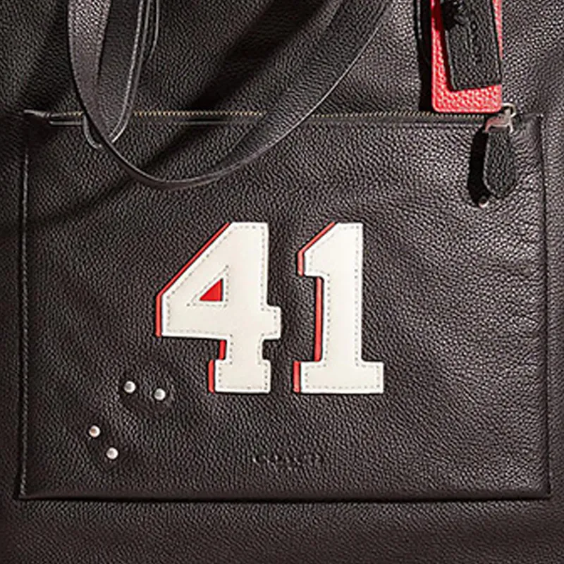 COACH Metropolitan Polished Pebbled Leather Tote Bag, Shopping Bag, Handbag, Shoulder Bag Large Size Women's Black-3
