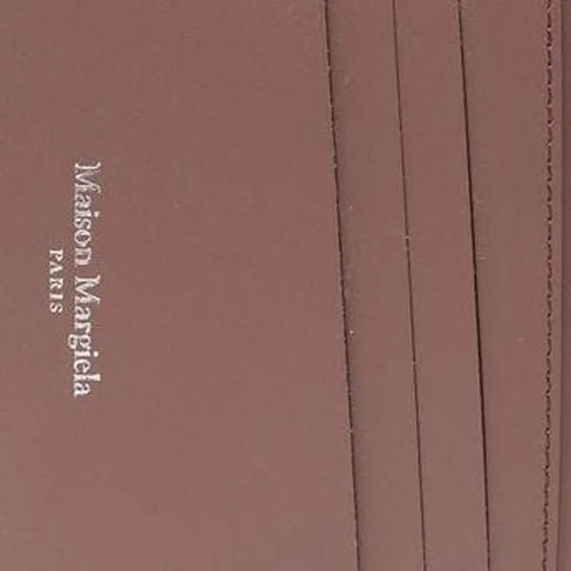 Maison Margiela Grain Calfskin Wallet Men's Pink-3